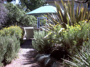 arbor,planting,path,irrigation,painter's retreat