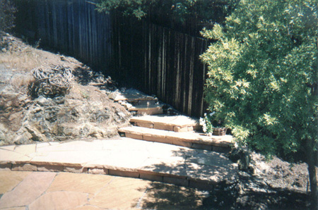 Flagstone Steps serpentine rock Tiburon